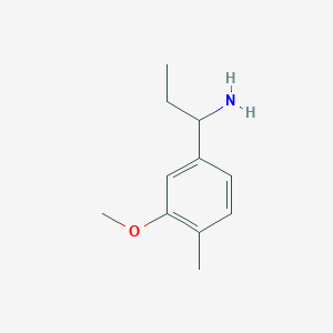 molecular formula C11H17NO B7977137 1-(3-Methoxy-4-methylphenyl)propan-1-amine 