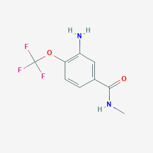 molecular formula C9H9F3N2O2 B7977148 3-Amino-N-methyl-4-trifluoromethoxy-benzamide 