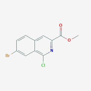 molecular formula C11H7BrClNO2 B7977172 Methyl 7-bromo-1-chloroisoquinoline-3-carboxylate 