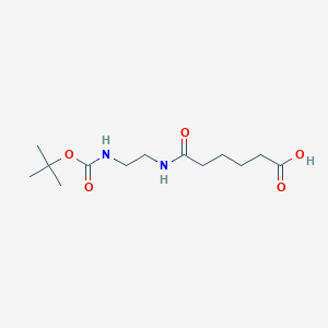 molecular formula C13H24N2O5 B7977184 6-((2-((tert-Butoxycarbonyl)amino)ethyl)amino)-6-oxohexanoic acid 