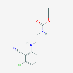 tert-butyl N-[2-(3-chloro-2-cyanoanilino)ethyl]carbamate