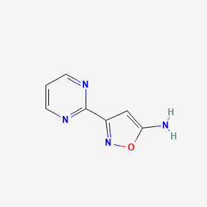 molecular formula C7H6N4O B7977198 5-Amino-3-(2-pyrimidinyl)isoxazole 
