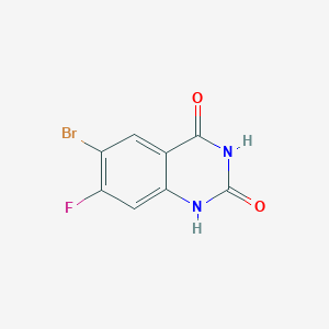 molecular formula C8H4BrFN2O2 B7977217 6-bromo-7-fluoro-1H-quinazoline-2,4-dione 