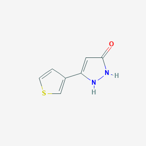 molecular formula C7H6N2OS B7977239 3-(Thiophen-3-YL)-1H-pyrazol-5-OL 