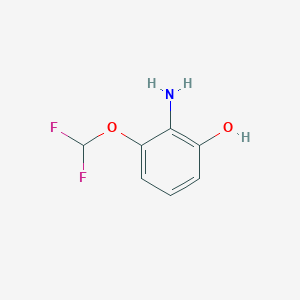 molecular formula C7H7F2NO2 B7977240 2-Amino-3-(difluoromethoxy)phenol 