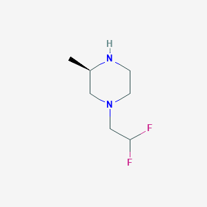 molecular formula C7H14F2N2 B7977245 (R)-1-(2,2-Difluoroethyl)-3-methylpiperazine 