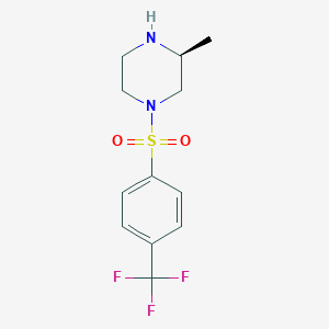 molecular formula C12H15F3N2O2S B7977255 (3S)-3-Methyl-{[4-(trifluoromethyl)phenyl]sulfonyl}piperazine 