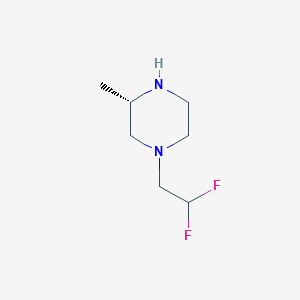 molecular formula C7H14F2N2 B7977256 (S)-1-(2,2-Difluoroethyl)-3-methylpiperazine 