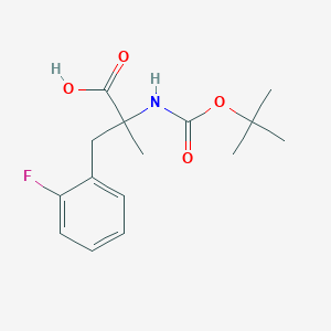 molecular formula C15H20FNO4 B7977262 Boc-|A-methyl-D-2-Fluorophenylalanine 