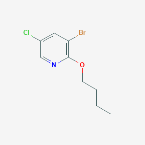 molecular formula C9H11BrClNO B7977266 3-Bromo-2-butoxy-5-chloropyridine 