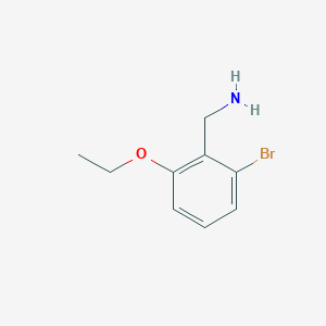 molecular formula C9H12BrNO B7977272 (2-Bromo-6-ethoxyphenyl)methanamine 