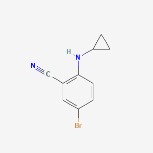 molecular formula C10H9BrN2 B7977280 5-Bromo-2-(cyclopropylamino)benzonitrile 