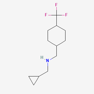 (Cyclopropylmethyl)({[4-(trifluoromethyl)cyclohexyl]methyl})amine