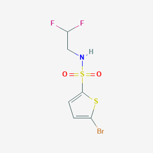 molecular formula C6H6BrF2NO2S2 B7977313 5-Bromo-N-(2,2-difluoroethyl)thiophene-2-sulfonamide 