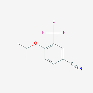 molecular formula C11H10F3NO B7977323 4-Isopropoxy-3-(trifluoromethyl)benzonitrile 