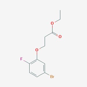 molecular formula C11H12BrFO3 B7977340 Ethyl 3-(3-bromo-6-fluoro-phenoxy)propanoate 