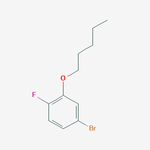 molecular formula C11H14BrFO B7977343 1-Bromo-4-fluoro-3-n-pentyloxybenzene 
