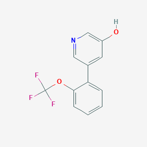 molecular formula C12H8F3NO2 B7977370 5-(2-(Trifluoromethoxy)phenyl)pyridin-3-ol 