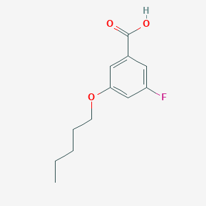 molecular formula C12H15FO3 B7977390 5-Fluoro-3-n-pentoxybenzoic acid 
