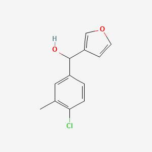 molecular formula C12H11ClO2 B7977424 4-Chloro-3-methylphenyl-(3-furyl)methanol 