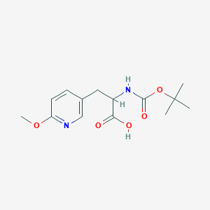 molecular formula C14H20N2O5 B7977444 2-((tert-Butoxycarbonyl)amino)-3-(6-methoxypyridin-3-yl)propanoic acid 