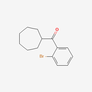 molecular formula C14H17BrO B7977448 2-Bromophenyl cycloheptyl ketone CAS No. 1443309-77-0