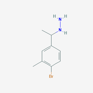 molecular formula C9H13BrN2 B7977483 1-(4-Bromo-3-methylphenyl)ethylhydrazine CAS No. 1379352-55-2