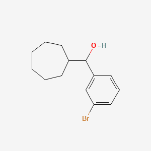 molecular formula C14H19BrO B7977511 Cycloheptyl (3-bromophenyl)methanol 