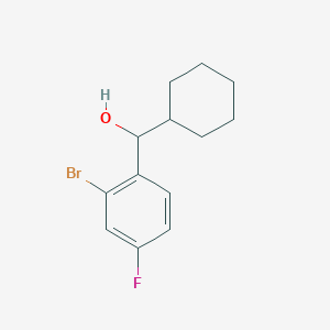 molecular formula C13H16BrFO B7977526 Cyclohexyl (2-bromo-4-fluorophenyl)methanol 