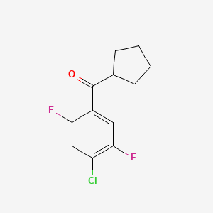4-Chloro-2,5-difluorophenyl cyclopentyl ketone