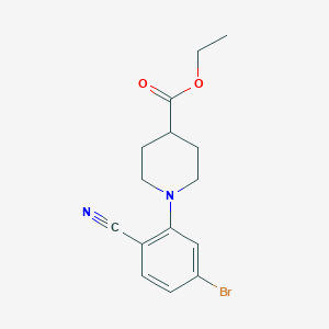 Ethyl 1-(5-bromo-2-cyanophenyl)piperidine-4-carboxylate