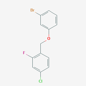 molecular formula C13H9BrClFO B7977580 1-((3-Bromophenoxy)methyl)-4-chloro-2-fluorobenzene 