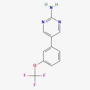 molecular formula C11H8F3N3O B7977587 5-(3-(Trifluoromethoxy)phenyl)pyrimidin-2-amine 