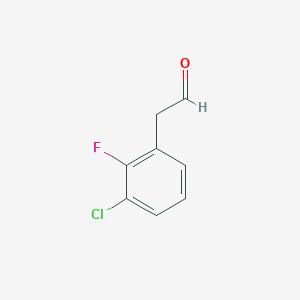 molecular formula C8H6ClFO B7977645 2-(3-Chloro-2-fluorophenyl)acetaldehyde 