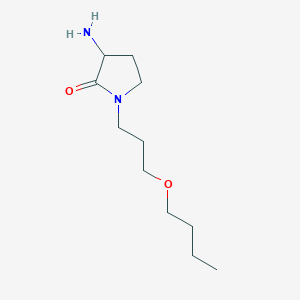 molecular formula C11H22N2O2 B7977658 3-Amino-1-(3-butoxypropyl)pyrrolidin-2-one 