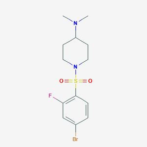 molecular formula C13H18BrFN2O2S B7977694 1-(4-Bromo-2-fluorophenylsulfonyl)-N,N-dimethylpiperidin-4-amine 