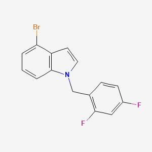 molecular formula C15H10BrF2N B7977695 4-Bromo-1-(2,4-difluorobenzyl)-1H-indole 