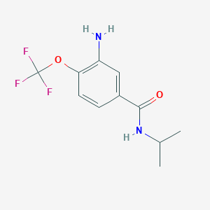 molecular formula C11H13F3N2O2 B7977704 3-Amino-N-(propan-2-yl)-4-(trifluoromethoxy)benzamide 