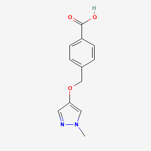 molecular formula C12H12N2O3 B7977735 4-(((1-Methyl-1H-pyrazol-4-yl)oxy)methyl)benzoic acid 
