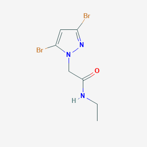 molecular formula C7H9Br2N3O B7977767 2-(3,5-Dibromo-1H-pyrazol-1-yl)-N-ethylacetamide 
