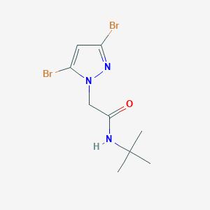 molecular formula C9H13Br2N3O B7977774 N-tert-butyl-2-(3,5-dibromo-1H-pyrazol-1-yl)acetamide 