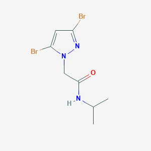 molecular formula C8H11Br2N3O B7977785 2-(3,5-Dibromo-1H-pyrazol-1-yl)-N-isopropylacetamide 