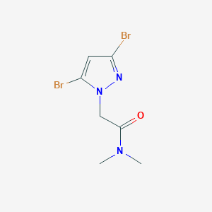 molecular formula C7H9Br2N3O B7977792 2-(3,5-Dibromo-1H-pyrazol-1-yl)-N,N-dimethylacetamide 