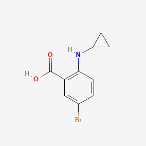 molecular formula C10H10BrNO2 B7977807 5-Bromo-2-(cyclopropylamino)benzoic acid 