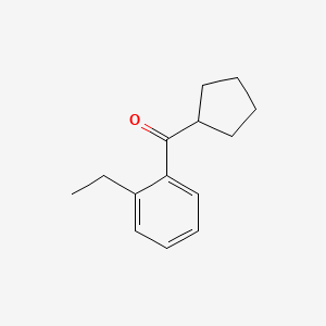 molecular formula C14H18O B7977810 Cyclopentyl(2-ethylphenyl)methanone CAS No. 67281-41-8