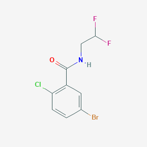 molecular formula C9H7BrClF2NO B7977835 5-Bromo-2-chloro-N-(2,2-difluoroethyl)benzamide 