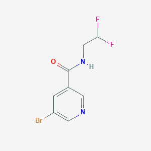 molecular formula C8H7BrF2N2O B7977836 5-Bromo-N-(2,2-difluoroethyl)nicotinamide 