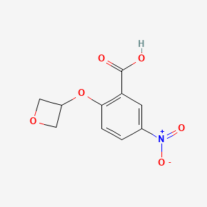 molecular formula C10H9NO6 B7977839 5-Nitro-2-(oxetan-3-yloxy)benzoic acid 