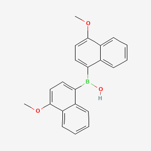 molecular formula C22H19BO3 B7977843 Bis(4-methoxynaphthalen-1-YL)borinic acid 