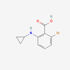 molecular formula C10H10BrNO2 B7977876 2-Bromo-6-(cyclopropylamino)benzoic acid 